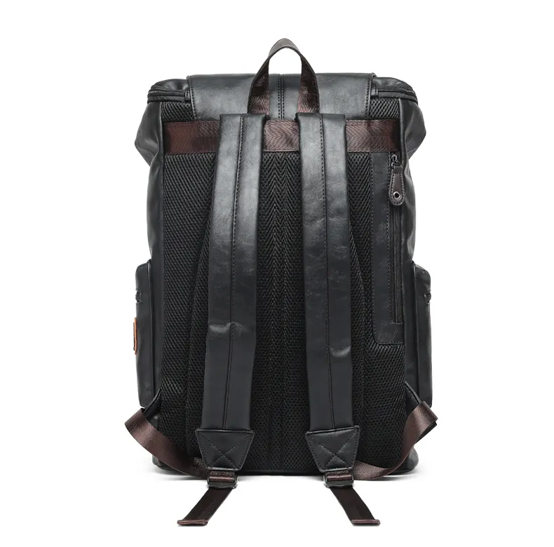 Mannen Grote leer Antitheft Travel Backpack Laptop Luxurys Tassen Zwart Bagpack Boy Big Capaciteit School Male Business vrouwen Schouder249w