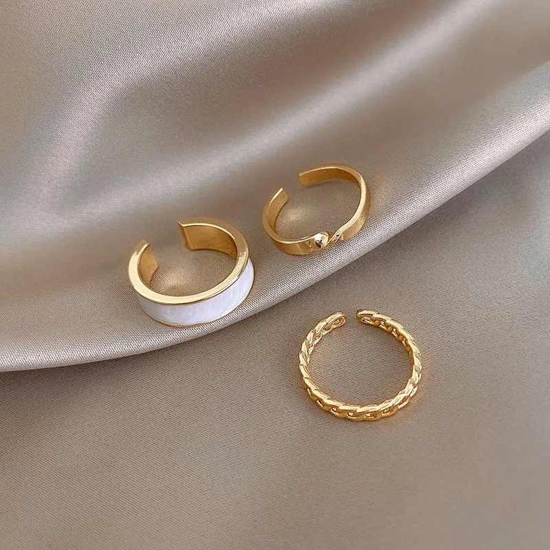 Кольца из трех частей в готическом стиле для женщин, модные корейские украшения, сексуальное кольцо для европейской и американской свадебной вечеринки210y