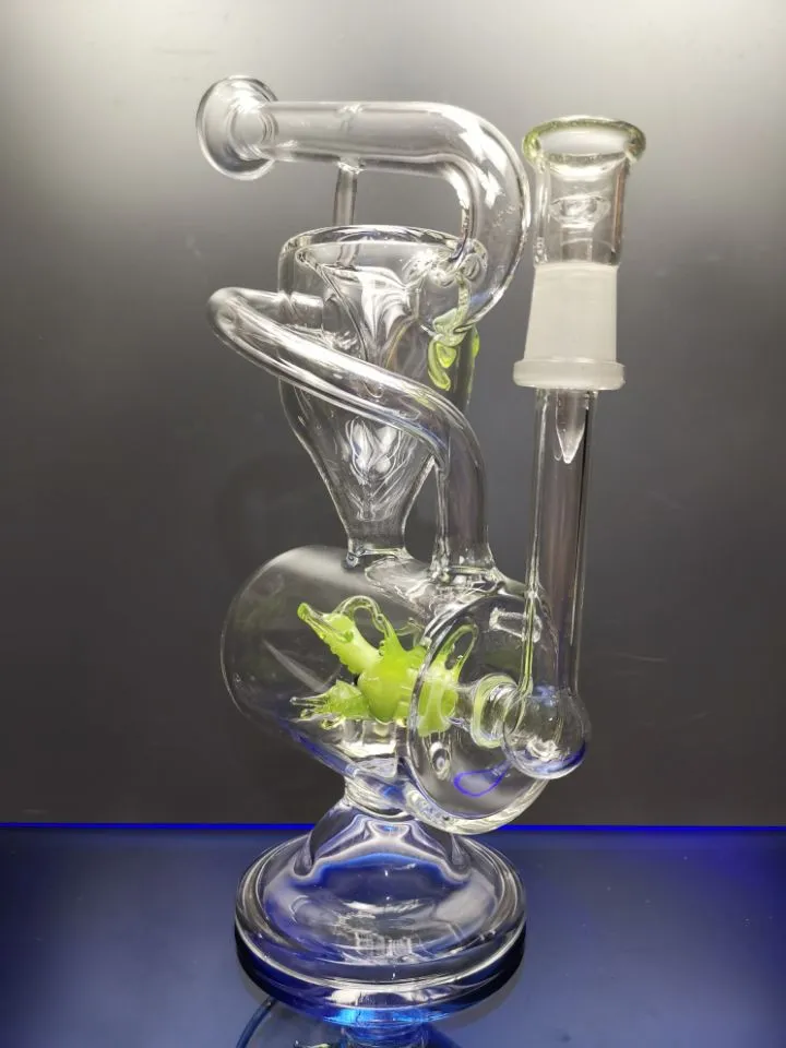 Recycler tornado percolator glazen bong wax pijp bongs waterleidingen olie dab rigs glazen recycler met bowl cheechs_hop