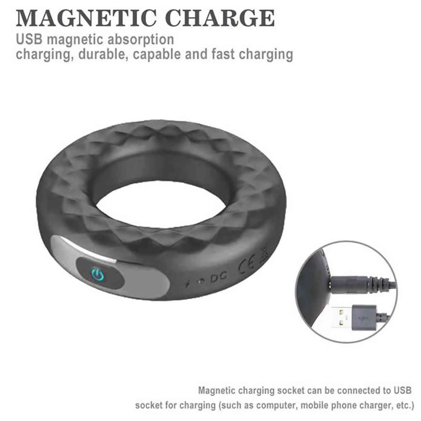 Anneaux NXY Anneau vibrant télécommandé Jouets sexuels en silicone pour hommes Massage masculin Vibromasseur Retard d'érection Éjaculation_voghion.com