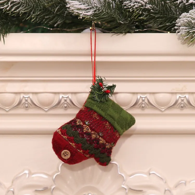 Decorazioni natalizie Ciondoli alberi di Natale Calze natalizie creative Canne Ornamenti regalo 6 stili T2I52919