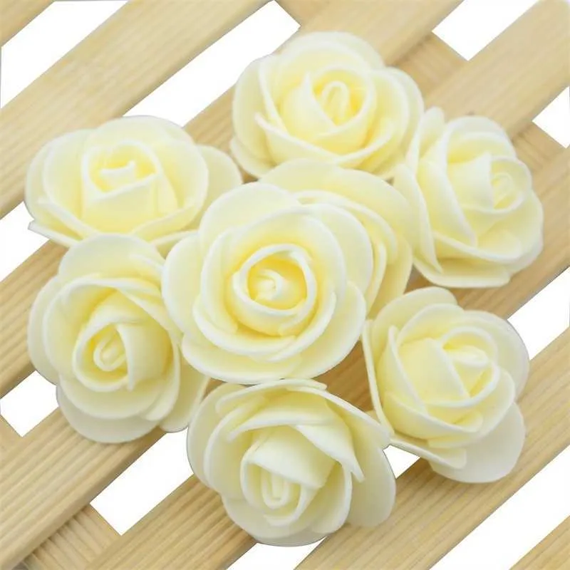 / Mini PE Mousse Rose Fleur Tête Artificielle Rose Fleurs À La Main DIY De Mariage Décoration De Fête Fournitures De Fête T20283d