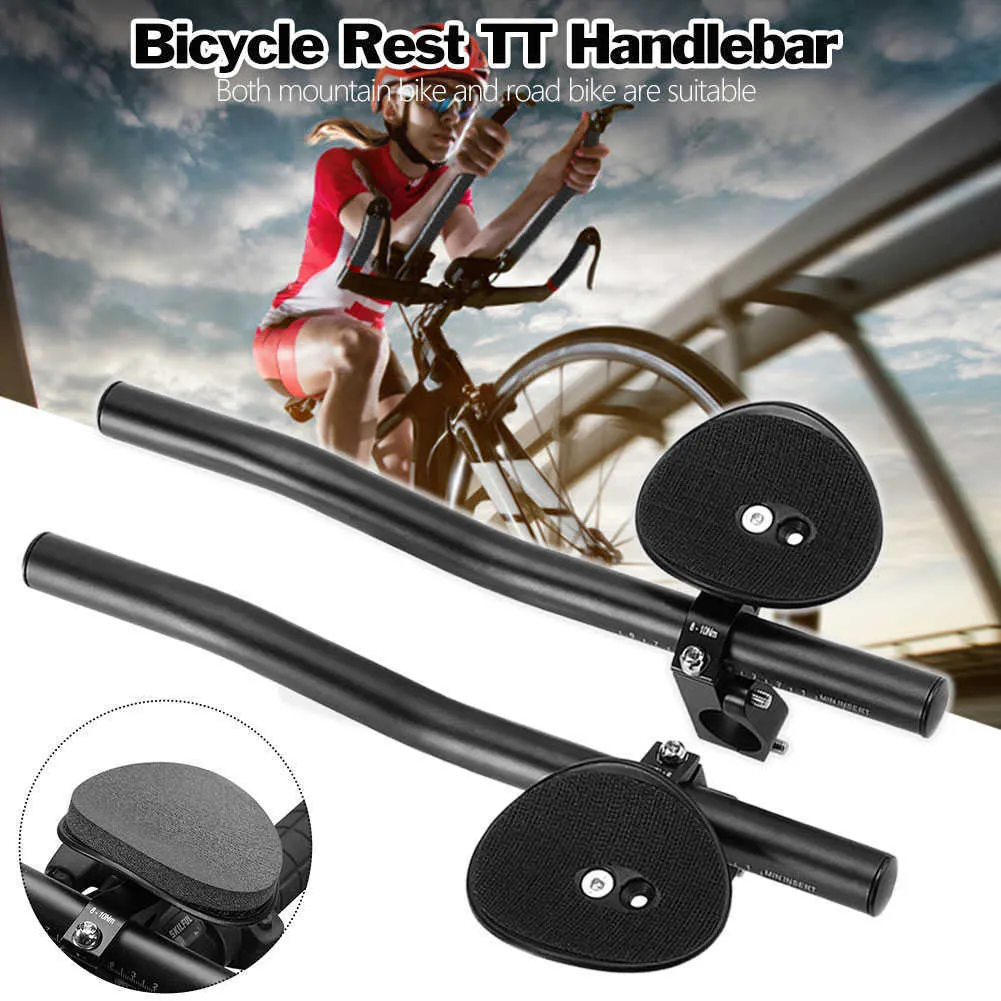 Clipe do guidão TT TT Rest TT Bicycle On Aeromaras Brilhas Extensão do Mandidão Triathlon Aerobars Tri Bars MTB Bike Road Bike Cycling Rest Hitlebar 3 Estilos para escolher