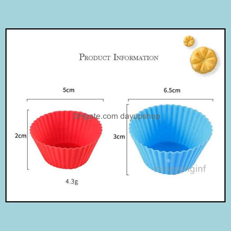Moulds Mini Muffin Pan - Reusable Silicone Cupcake Molds Small Baking Cups Truffle Cake Nonstick 5 Colors MY-inf469
