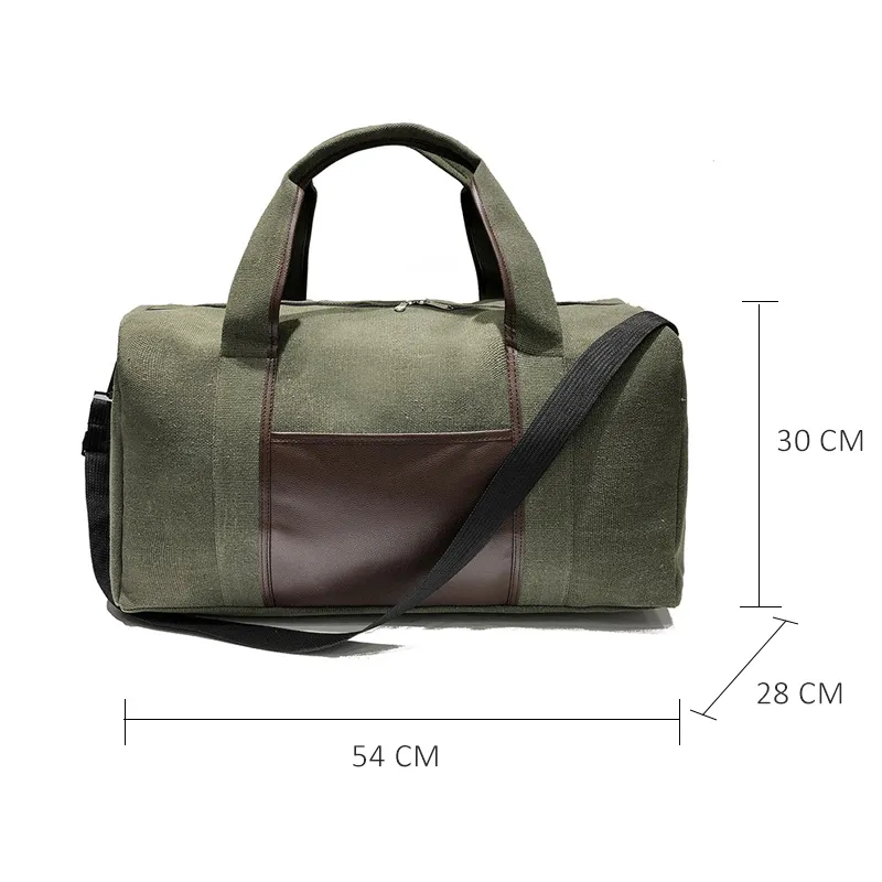 Scione Canvas Einfache Reisegepäckhandtaschen Massive Duffel -Umhängetaschen Crossbody Weekend -Organisator für Männer Frauen 213211