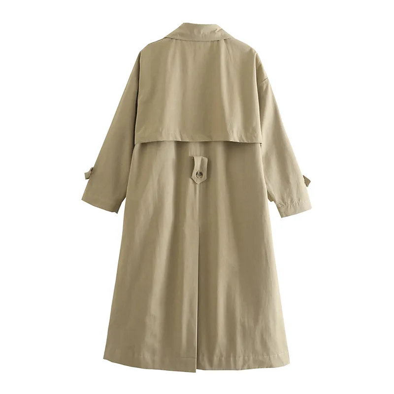 Trench alla moda da donna vintage Moda donna Giacche a vento in cotone oversize Casual Abiti femminili chic Ragazze Cool 210430