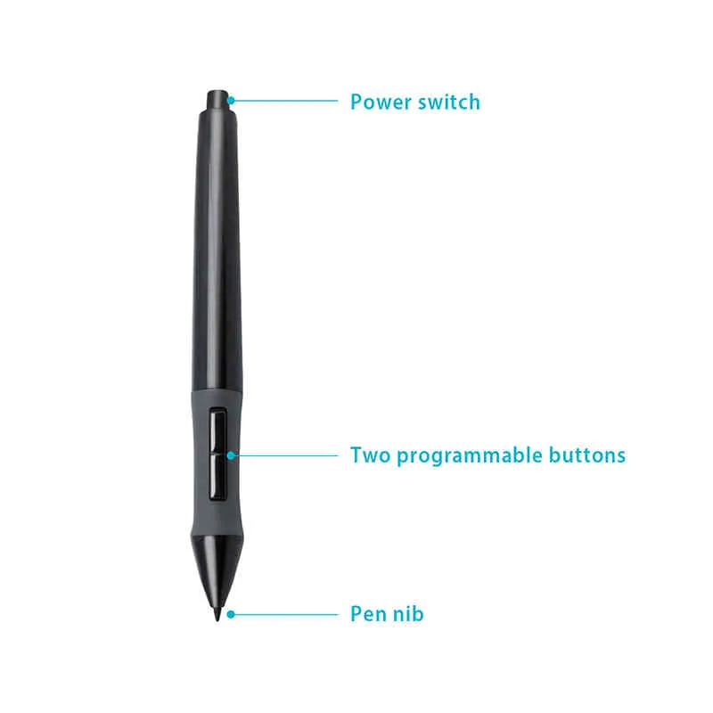 Huion Pen68グラフィックタブレットデジタルタッチスクリーンスタイラスバッテリーペンブラック -  P68