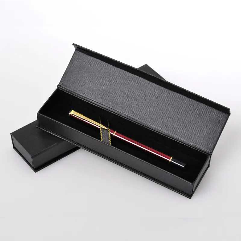 Rot Schwarz Büro Stift Display Verpackung Boxen Blank Geschenk Schmuck Verpackung Box Stift Verpackung Box Papier Fall Großhandel