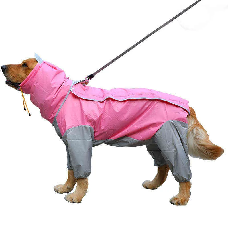 Vestiti cani di grandi dimensioni Impermeabile Tute impermeabili Tuta da compagnia animali domestici giacca con cappuccio Poncho Tuta 22-30 211027