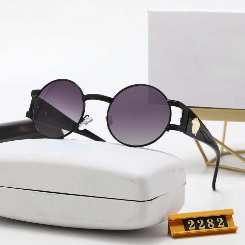 Круглые солнцезащитные очки дизайнер декоративные очки круглые рамки роскошные приводные очки Eyeglassess подарки для женщин