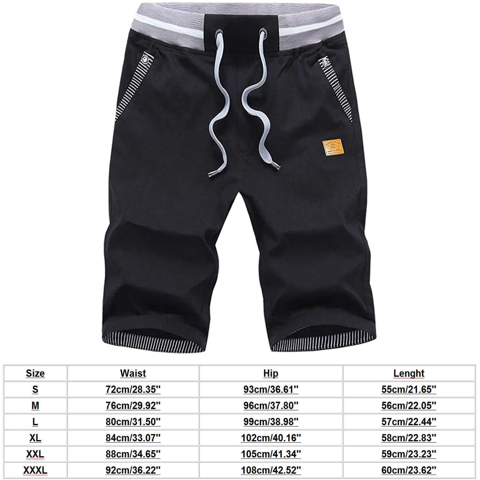 Men's Summer Breeches Shorts Casual Bermudas Black Men Boardshorts Homme Classic Brand Clothing Beach Male#f3 210714