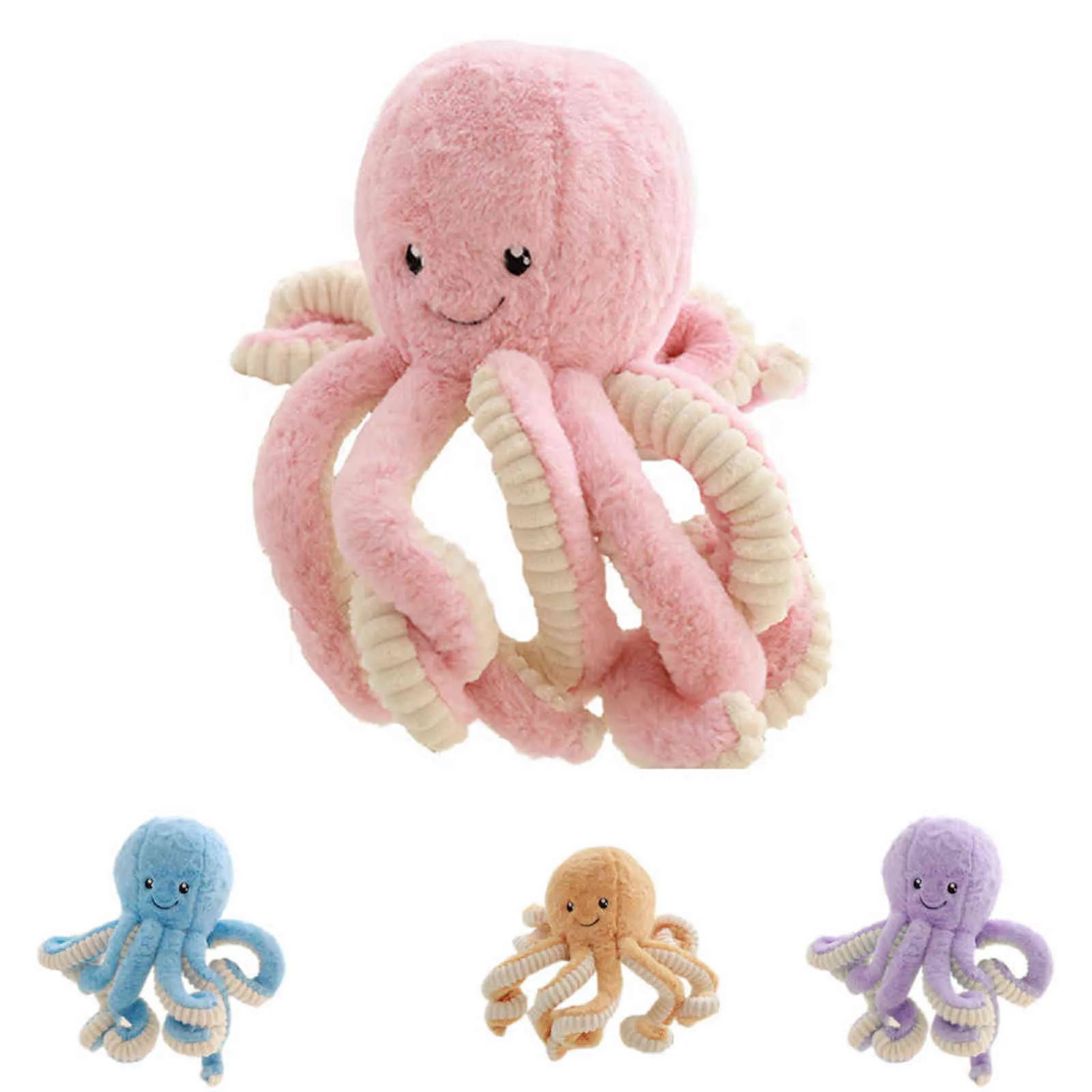 Customized Size Octopus Stuffed Plush Toys For Baby Kids Birthday Christmas Children Kid Gifts Cute Tako Dolls Y211119
