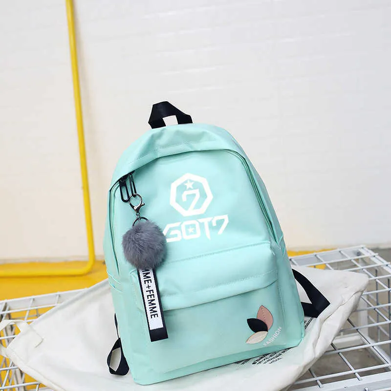 Backpack Got7 Backpacks Monsta X Wanna One Kpop K pop womek dwa razy plecak szkolna torba dla nastolatków K-Pop-Girl Sac a dos l231125