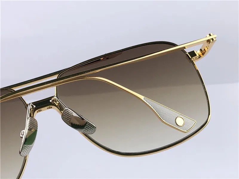 Top K ouro homens design óculos de sol ALKAM armação de metal quadrado simples estilo vanguardista de alta qualidade versátil UV400 lente óculos com 298f