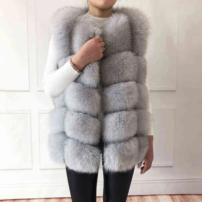 Gilet de fourrure véritable de haute qualité pour femmes, veste de manteau de mode 100% naturelle, cuir véritable 211220