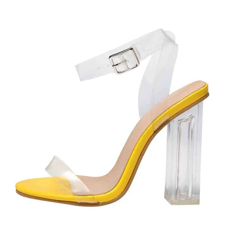 Sandals Summer Fashion Women Pumps Jelly Slippers Open Toe High Heels Transparent Shoes Sexy Heel Clear 220121