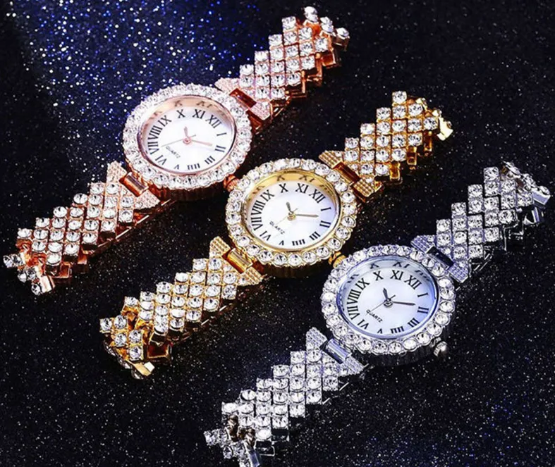 MULILAI Marque 32MM Style Luxueux Femmes Montres Diamant Cadran Blanc Élégant Quartz Dames Montre Bracelet En Or Rose Montres230f