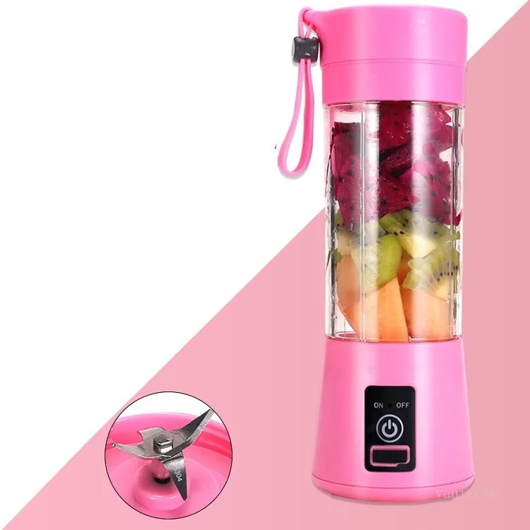 Elektrische Entsafter Tasse 6 Blatt 380 ml Mini Tragbare USB Aufladbare Saft Mixer Smoothie Maker Mixer Maschine T2I52281