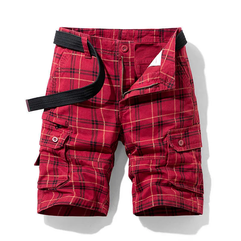 Frühling Männer Baumwolle Cargo Shorts Kleidung Sommer Casual Breeches Bermuda Mode Strand Hosen Los Cortos Cargo Short Männer 210622