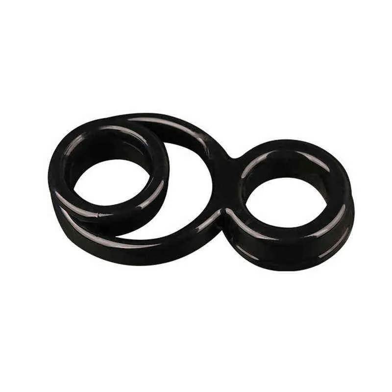 NXY Cockrings No Vibrator Penisrings Scrotum Cockring Sex Toys for Men Male Delay Ejaculation Strapon Double Ring on Penis Erotic Shop 0214