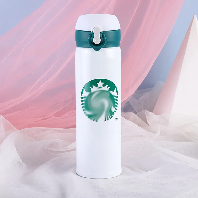 ic Starbucks Thermos Cup Mugs Stainless Steel Insulation Cups 500ML Portable Travel Vacuum Flask262o