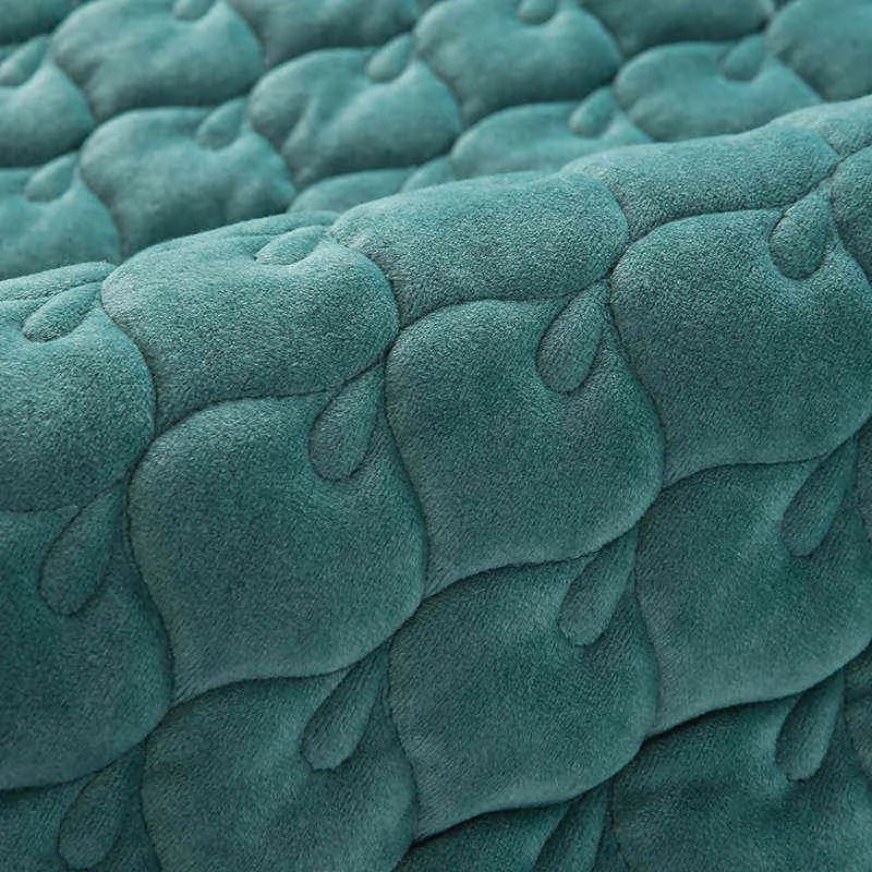 Pluche Sofa Cover Four Seasons Handdoek Stof Zitkussen Rugleuning Eenvoudige Moderne Couch Antislip Bed 211116