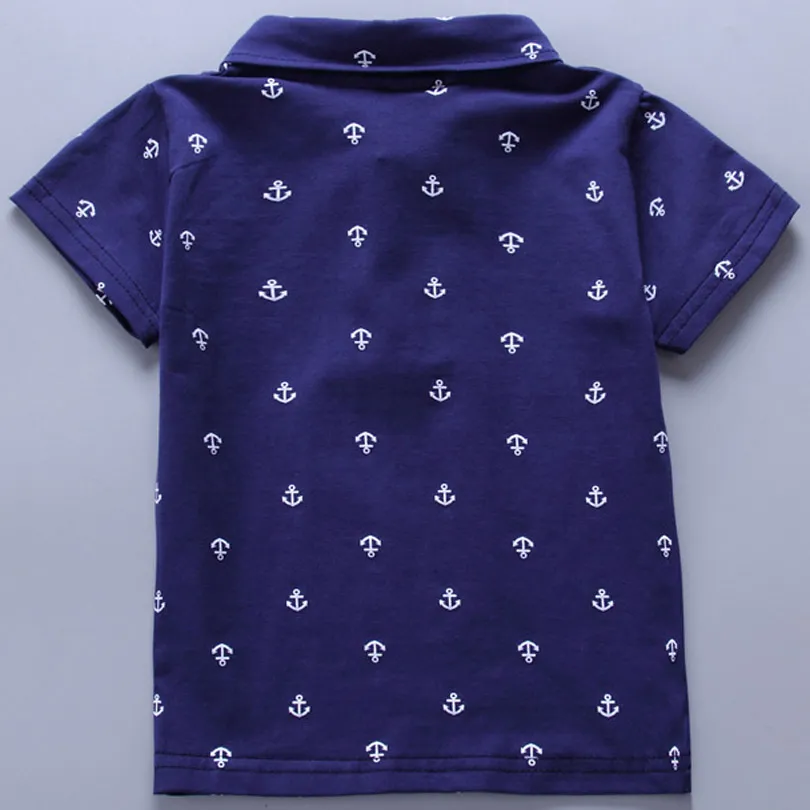 Camisa de pólo de verão menino menino menina de manga curta roupas de lapela para crianças estampas de algodão Tops respiráveis Crianças de criança 12m5y2724717