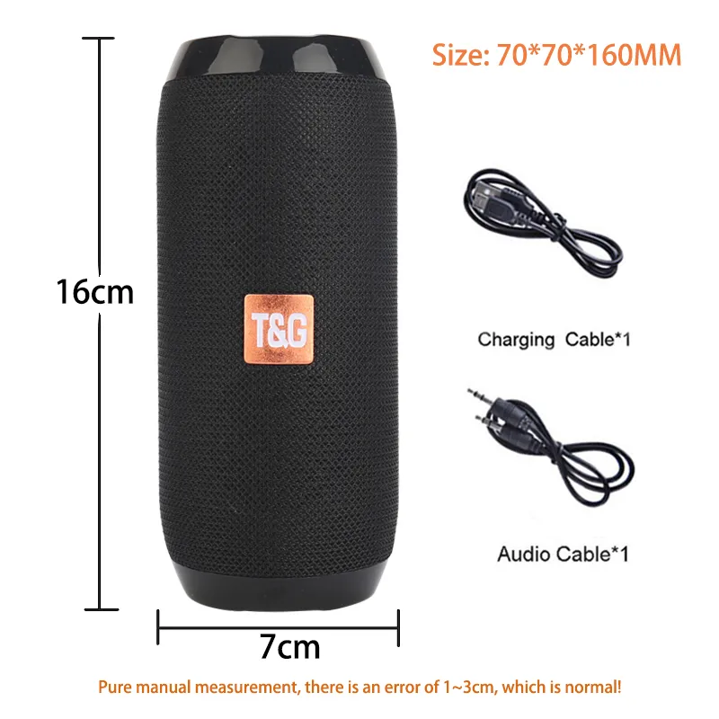 Portable Bluetoothcompatible Speaker Wireless Bass Column Waterproof Outdoor USB Speakers Support AUX TF Subwoofer Loudspeaker1845632249