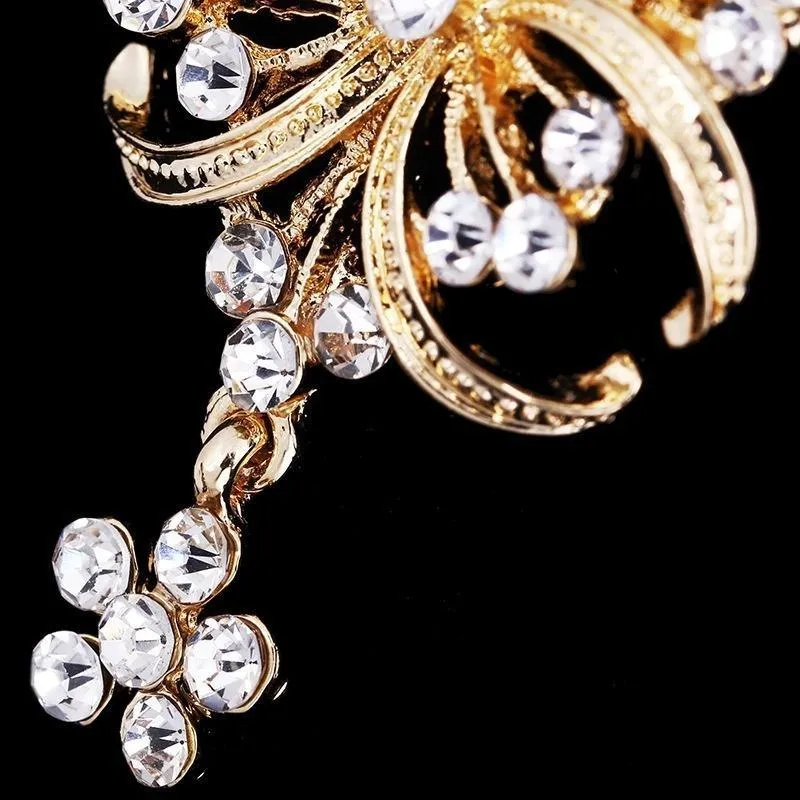 Pins, Brooches Classic Fashion Retro Style Golden Flower Brooch Wedding Gift