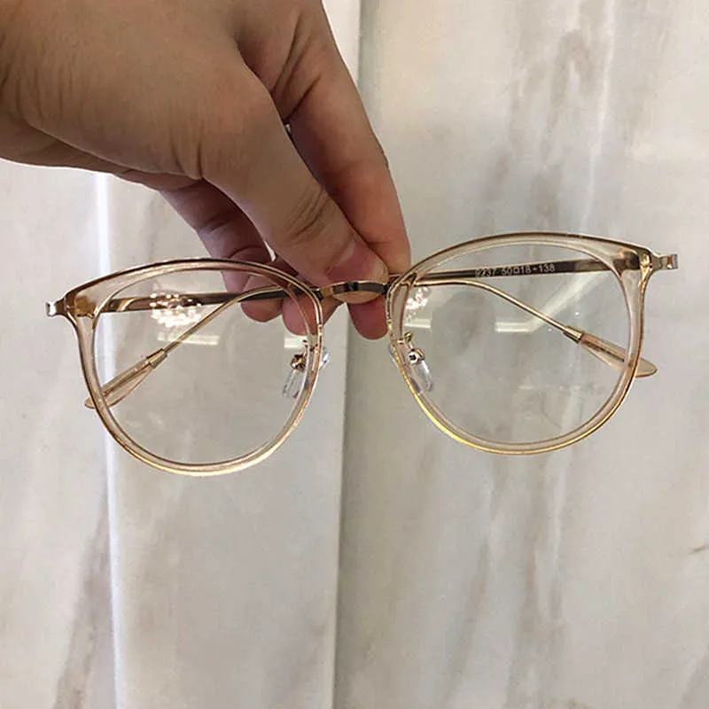 Óculos de luz azul mulheres lê óculos óculos de óculos de óculos moldura de molduras anti -azul raio óculos redondos lentes transparentes y044367775