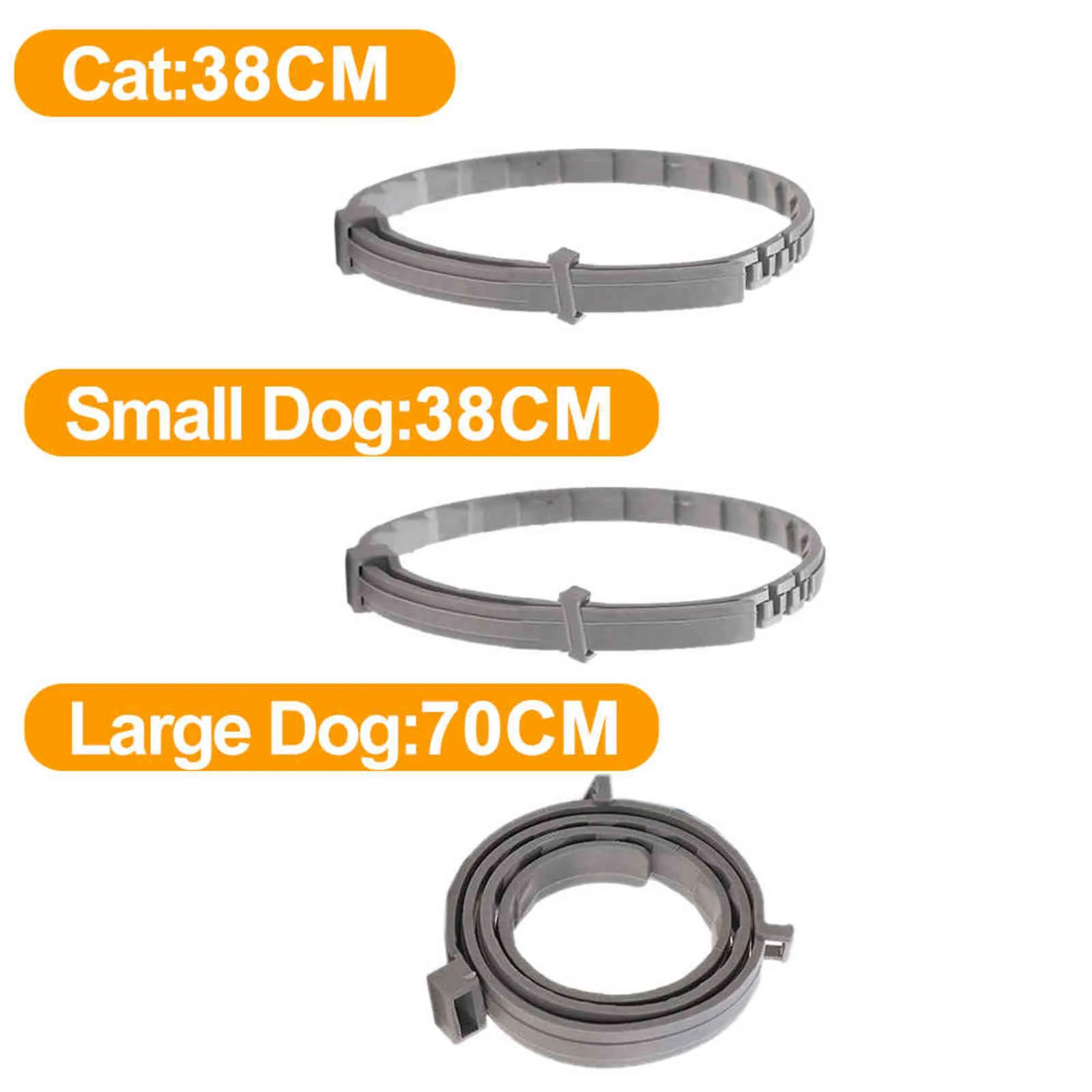 38 cm 70 cm Einziehbares Entwurmungshalsband für Hunde und Katzen, Anti-Floh-Zecken-Prävention, Mückenschutzhalsband für Katzen, Hunde, Haustierprodukte