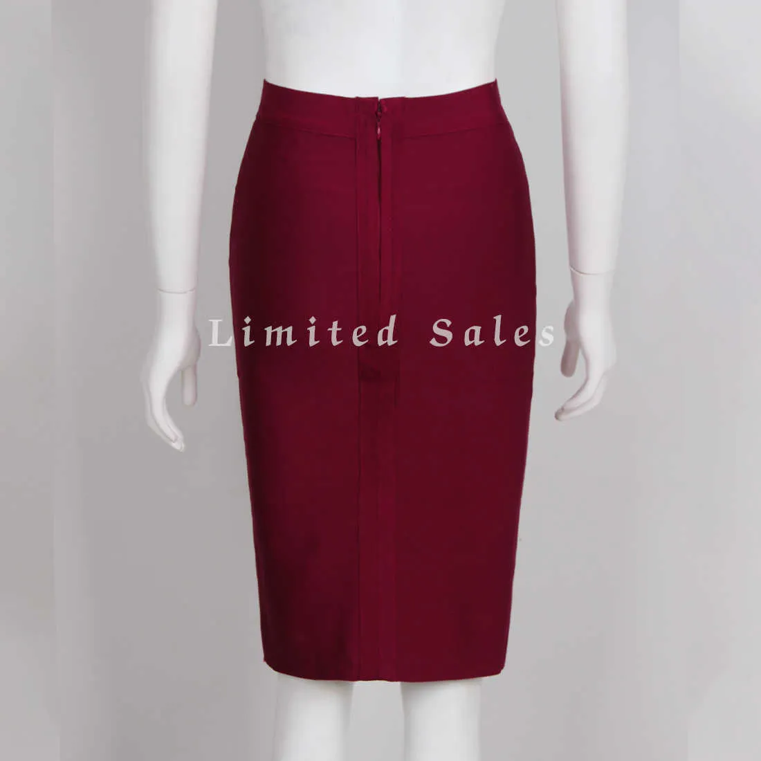 DEIVE TEGER Limited Sale's Bandage Skirt 50CM Bodycon Midi Womans Fall Winter Casual 8006 210621