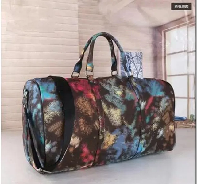 Yq çok tarzı kadın tasarımcılar seyahat çantası pu deri büyük kapasite erkekler büyük bagaj çanta duffle çantaları omuz crossbody outdoor198e