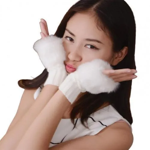 Fünf-Finger-Handschuhe, alle passend, 1 Paar, fabelhaft, dehnbar, für Damen, Plüsch, weich, zum Dating