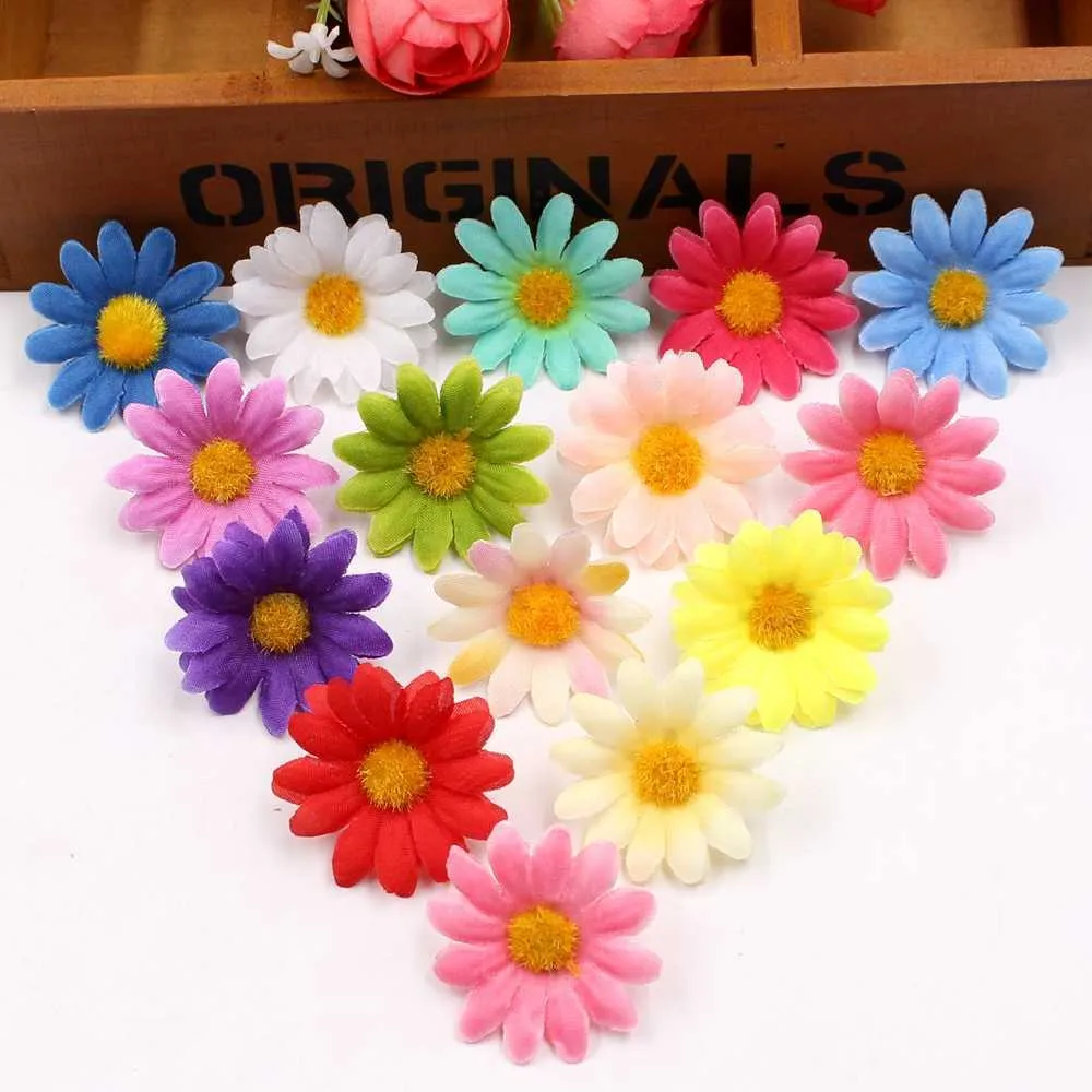 50pcs-Small-Silk-Sunflower-Handmake-Artificial-Flower-Head-Wedding-Decoration-DIY-Wreath-Gift-Box-Scrapbooking-Craft