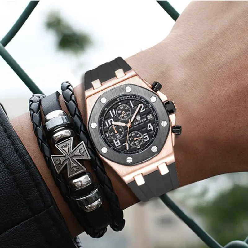 Брендовые водонепроницаемые Relojes Hombre 2021, повседневные модные часы Montre Homme Luxe для мужчин, спортивные часы Mannen, кварцевые часы Wristwatc267B