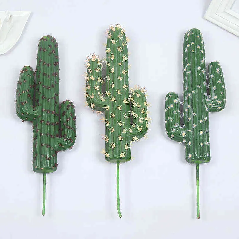 43 CM Artificial Cactus Plants Indoor Tropical Fake DIY Art Landscaping el Living Room Christmas Home Decor Accessories 211104