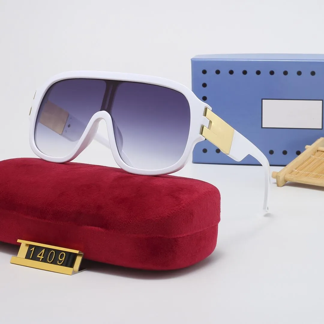 Mode übergroße Sonnenbrille Mann Frau Goggle Beach Schild Wrap Sonnenbrille UV400 6 Farbe Optionaler Top -Qualität 1409 288f