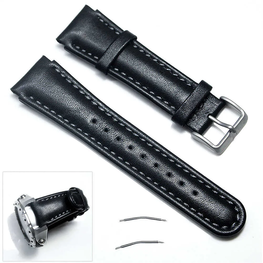 Bracelet en cuir de 22 mm Bracelet de montre Bracelets Bracelet de remplacement unisexe avec boucle Mode décontractée Ergonomique pour Suunto X-lander H0912460