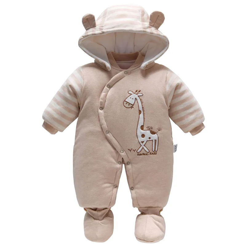 Bébé hiver barboteuse chaud flanelle en peluche combinaison filles garçons mignon panda animaux nés pyjamas vêtements salopette enfants barboteuses 220211