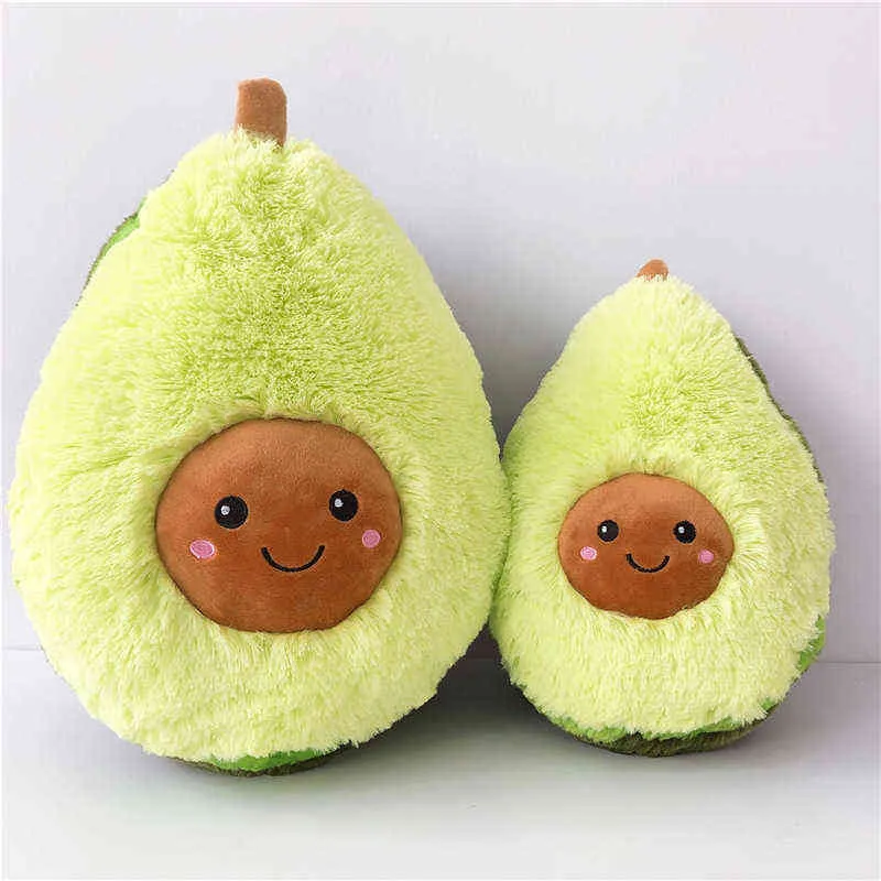 20-40 cm cartone animato carino frutta avocado farcito peluche bambola giocattolo avocado cuscino cuscino regalo bambini Y211119