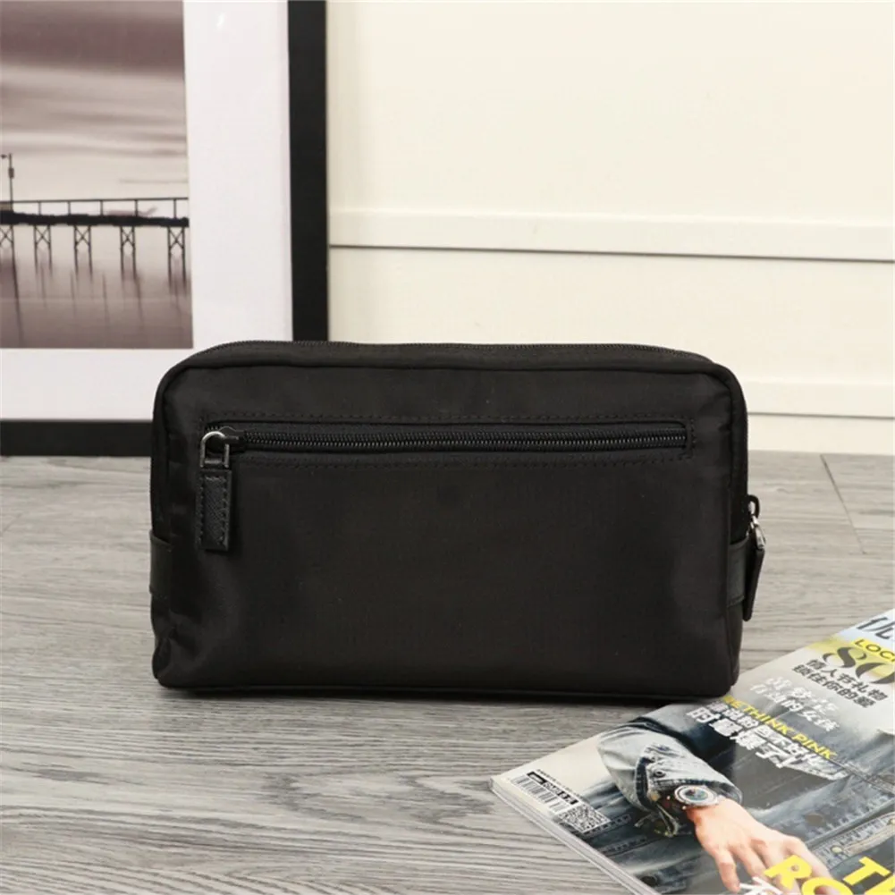 Portefeuilles unisexe en nylon noir, sac étanche, mode décontracté, bureau d'affaires, Portable multifonctionnel, porte-monnaie, porte-cartes 255h