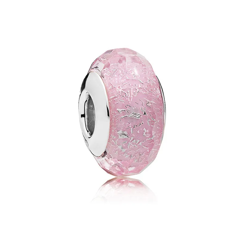 Nouvelle mode 925 en argent Sterling perles de verre de Murano pour les femmes bijoux cadeau Fit Bracelet Pandora bracelets à breloques