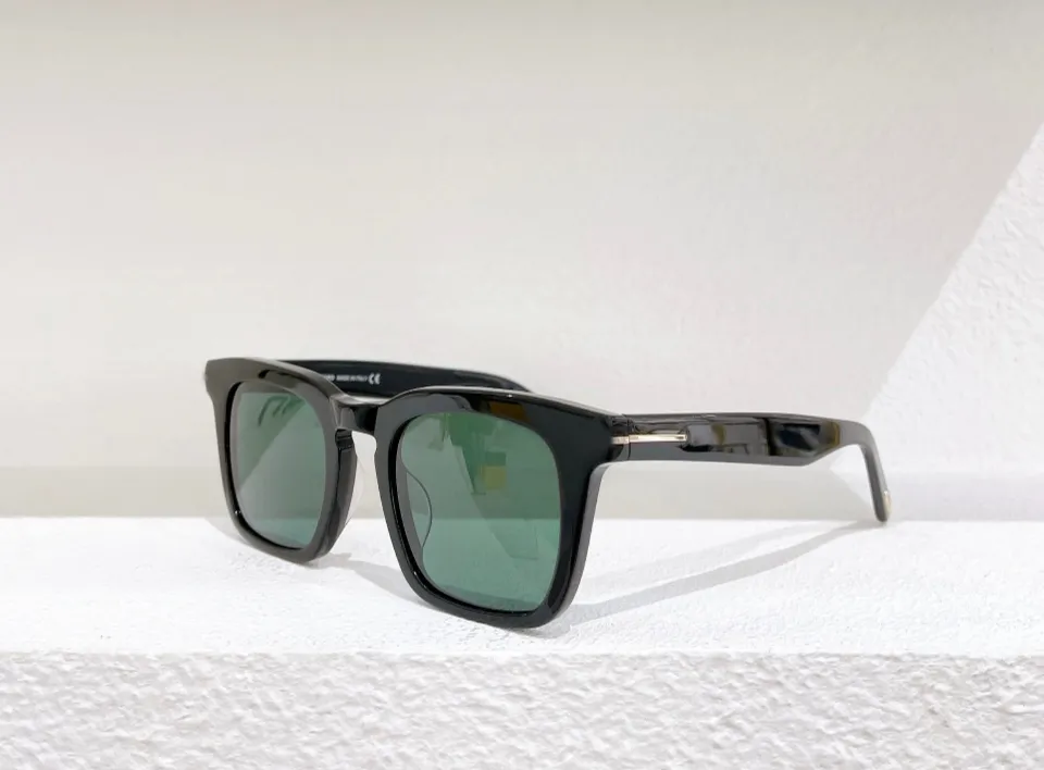 Dax Black Black Grey Square Sunglasses 0751 Sunnies Fashion Sun Glasse pour hommes Occhiali da Sole Firmati UV400 Protection Eyewear 259k