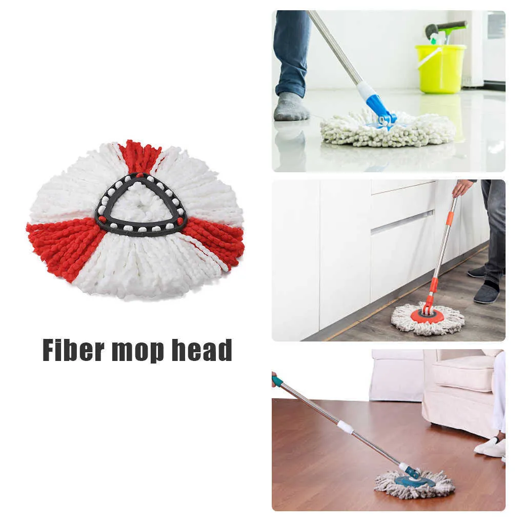 3 SZTUK Wymiana Mikrofibry Spin MOP Clean Refill Head dla Vileda O-Cedar EasyWring Household Household Tools Akcesoria 210908