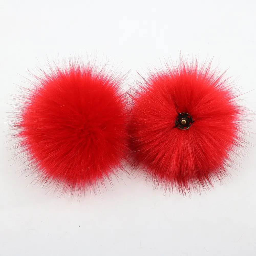 12 / 15cm Faux Fox Fur Pompoms Ball Fofinho POM Chapéus Cachecol Tênis Saco Pingente Roupas Acessórios para DIY Fazendo