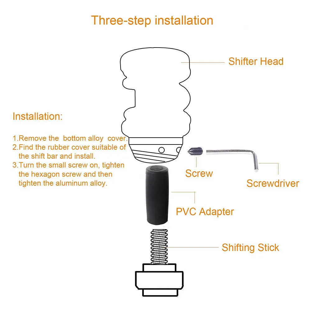 Manual & Automatic Car Auto Spring Gear Stick Head Handle Shifter Lever Shift Knobs Aluminum Not Universal