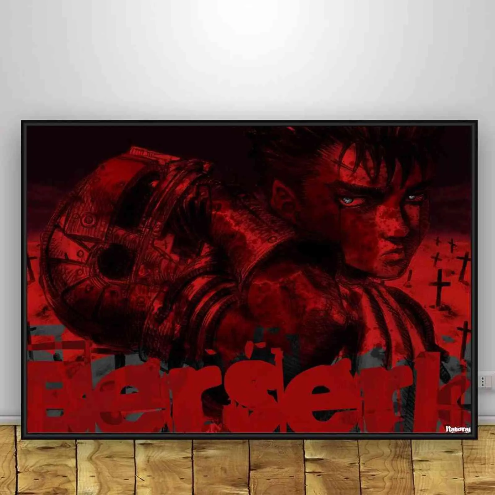Berserk – affiche d'art animé japonais en soie, imprimés de décoration murale, quadro cuadros H11107171759
