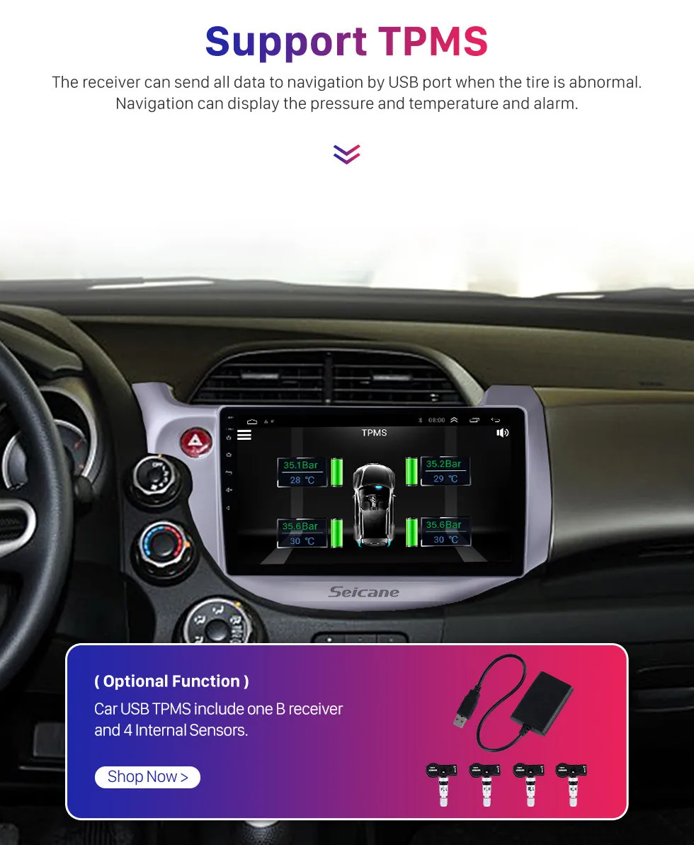 DSP QLED 2Din voiture dvd Android 10.0 GPS lecteur Radio pour HONDA FIT JAZZ 2007-2013 multimédia Wifi 4G RDS Carplay unité principale