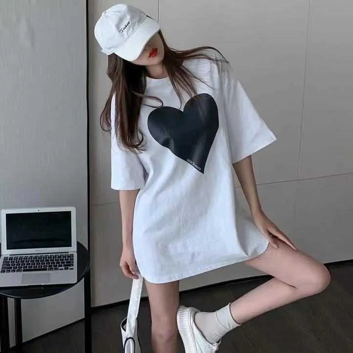 EasyGarment Yaz Kısa Kollu Serin Ince T-shirt Sevimli Kore Japonya Tarzı Güzel Kadın Tee Rahat Sıcak Üst Y0621